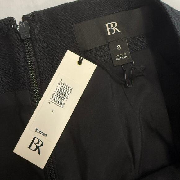 Banana Republic BR Skirt Linen Mini Wrap Button Black Professional nwt Size 8 - Picture 6 of 6